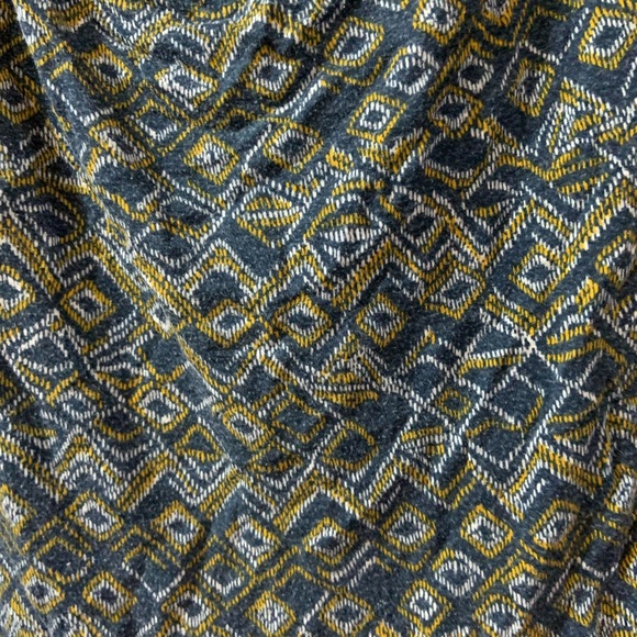 C&S Teal/Yellow Print Scoop Neck Crop Top Size S - Picture 5 of 7